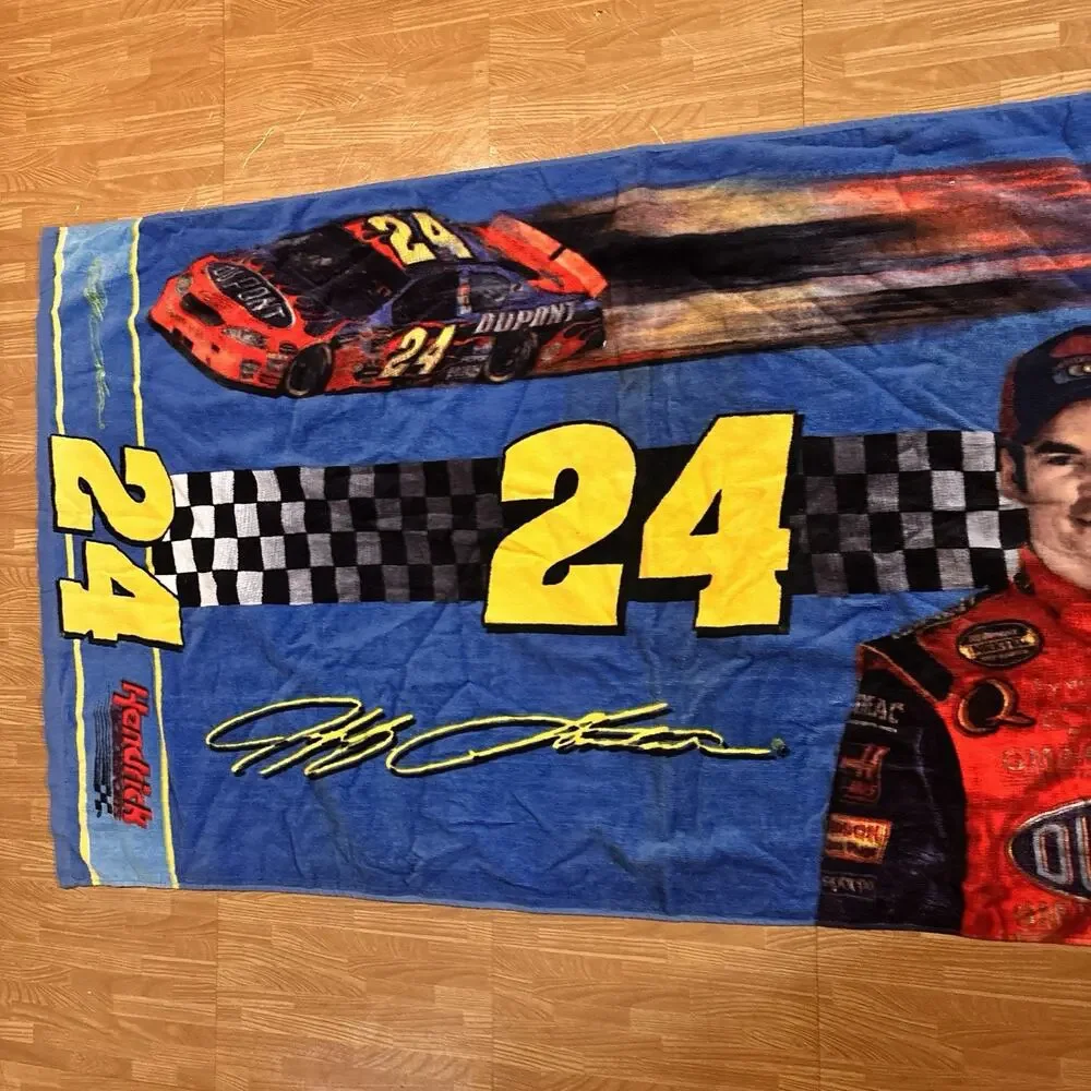 Vintage Jeff Gordon #24 Dupont Nascar Hendrick Racing Beach Towel 29”x58”